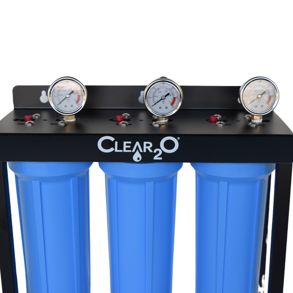 CLEAR2O® RV TRIPLE UNIVERSAL CANISTER WATER FILTRATION SYSTEM - CTC300